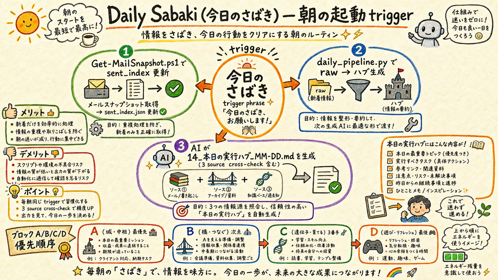 Daily Sabaki trigger flow